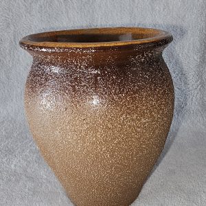Pot céramique givrée chataigne clair