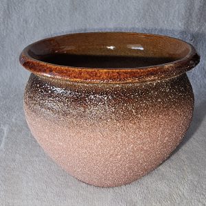 Pot céramique givrée chataigne clair