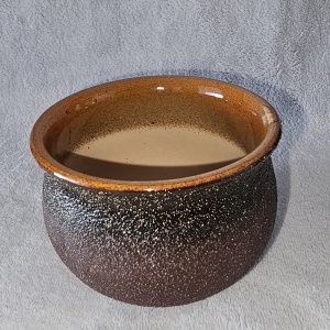 Pot céramique givré chataigne foncé